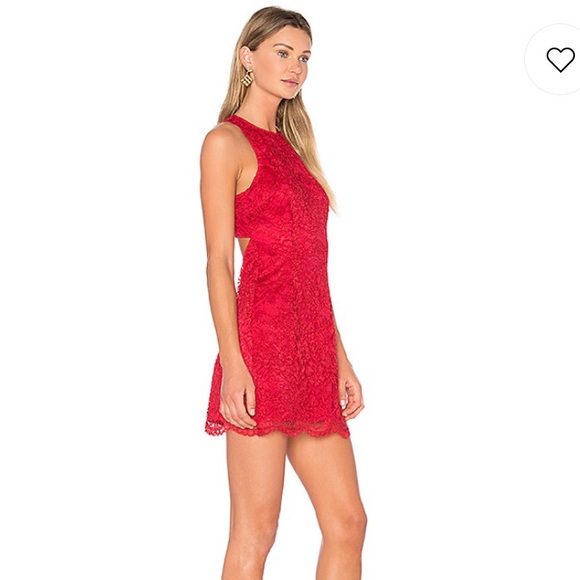 REVOLVE NBD Brianna red lace cutout dress - Picture 3 of 8